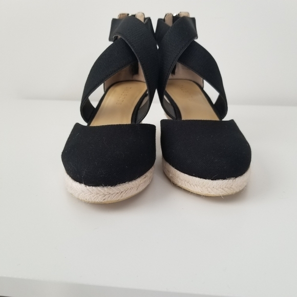 Talbots Lyndsay Espadrille Wedges Black Size 6.5 - Picture 7 of 13